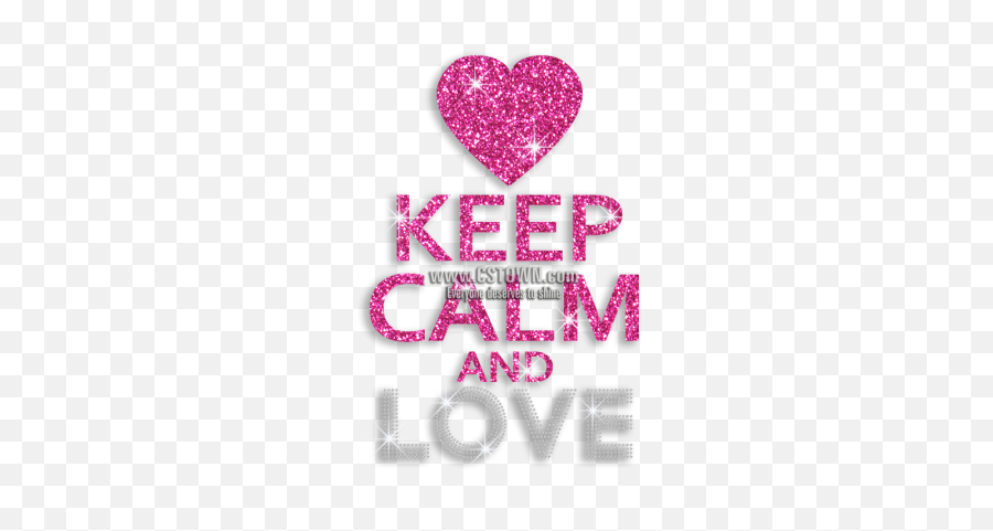 Pink Pretty Keep Calm Love Iron - Heart Emoji,Pretty In Pink Emoji