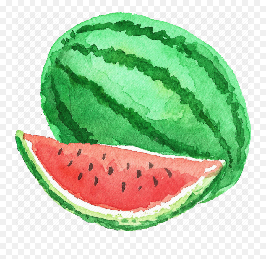 Transparent - Watermelon Watercolor Emoji,Watermelon Emoji Png