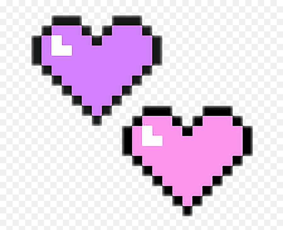 Hearts Pixel Pixelated Pastel Pink - Heart Pixel Art Emoji,Heart And Dot Emoji