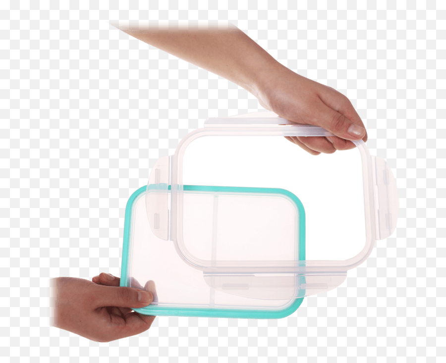 Coccot 6 - Piece Glass Food Storage Set With Locking Lids Plastic Emoji,Finger Snap Emoji