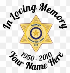 In Loving Memory Sticker Sheriff Badge - Emblem Emoji,Sheriff Emoji