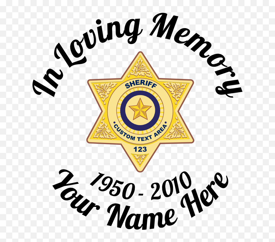In Loving Memory Sticker Sheriff Badge - Emblem Emoji,Sheriff Emoji