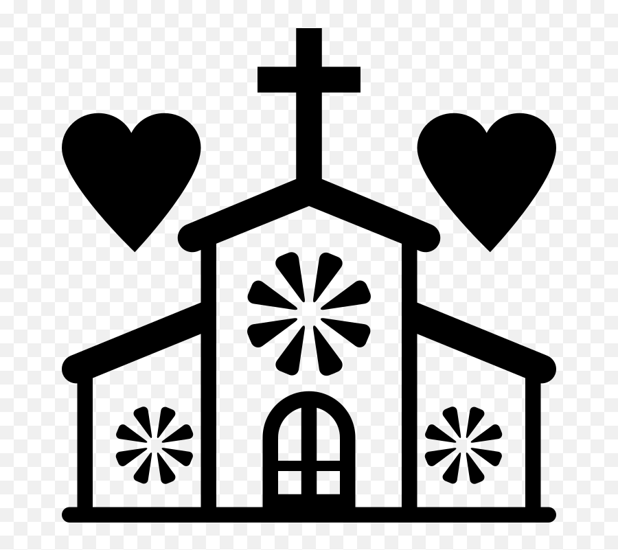 Emojione Bw 1f492 - Png De Igreja Emoji,Emoji Cross