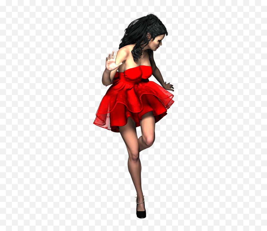 Woman Red - Red Girl Png Emoji,Red Dress Dancer Emoji