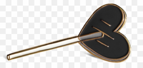 Licorice Heart Lolli Enamel Pin Badge Bomb Clipart - Indoor Games And Sports Emoji,Safety Pin Emoji