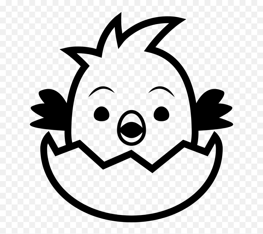 Emojione Bw 1f423 - Clip Art Emoji,Blob Sweat Emoji