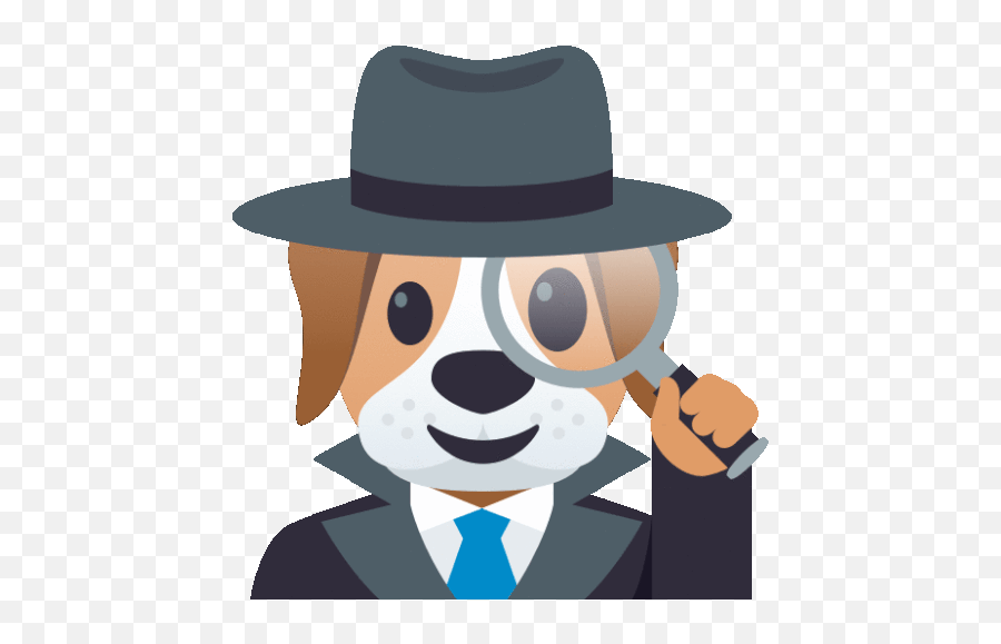 Detective Dog Gif - Detective Dog Joypixels Discover U0026 Share Gifs Dog Detective Cartoon Gif Emoji,Emoji Detective
