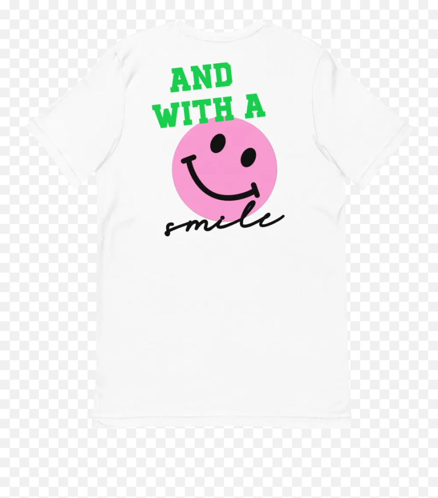 And With A Smile T - Shirt Happy Emoji,Nod Emoji