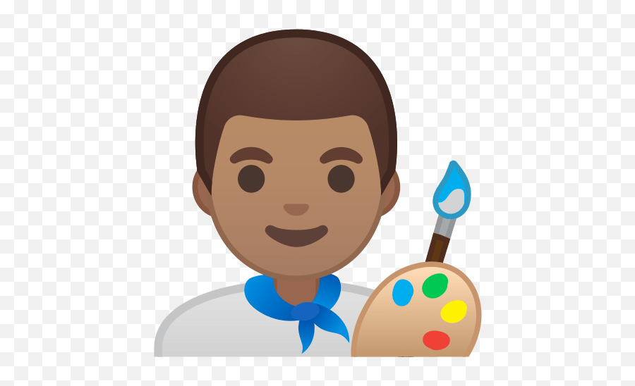 Man Artist Emoji With Medium Skin Tone - Artist Emoji,Emoji Painter