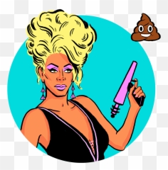 Rupaul Drawing Slay Transparent Png - Rupaul Illustration Emoji,Slay Emoji