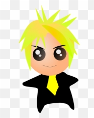 Boy Blond Punk Teenager - Cartoon Emoji