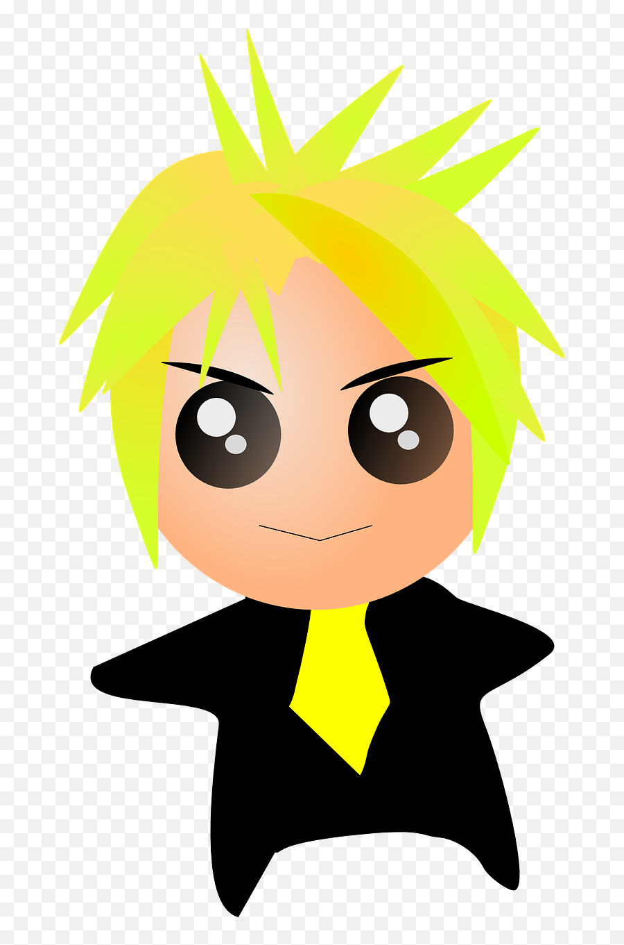 Boy Blond Punk Teenager Teen - Cartoon Emoji,Arms Folded Emoji