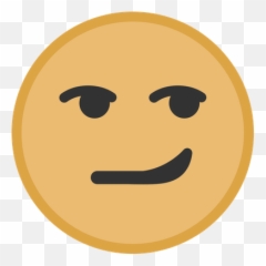 Yellow Smirking Face Graphic - Smiley Emoji,Smirking Face Emoji