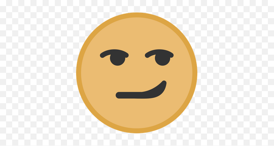Yellow Smirking Face Graphic - Smiley Emoji,Smirking Face Emoji