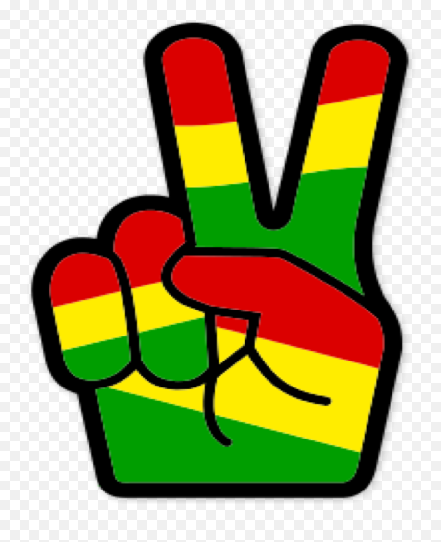 Peace Sign Hand Reggae - Hand Peace Sign Rasta Emoji,Reggae Emoji