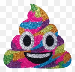 Rainbow Poop Rhinestone Decals Small - Emoticon Rainbow Poop Transparent Emoji,Emoji Pinata