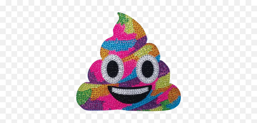 Rainbow Poop Rhinestone Decals Small - Emoticon Rainbow Poop Transparent Emoji,Emoji Pinata