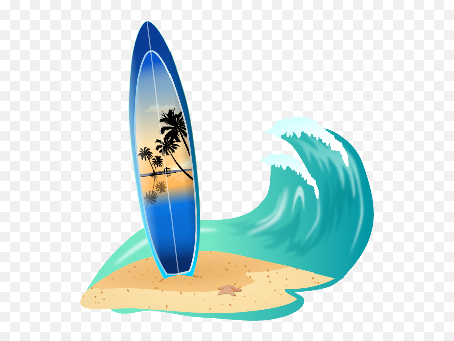 Surfing Clipart Transparent - Surfboard Clipart Emoji,Surf Emoji