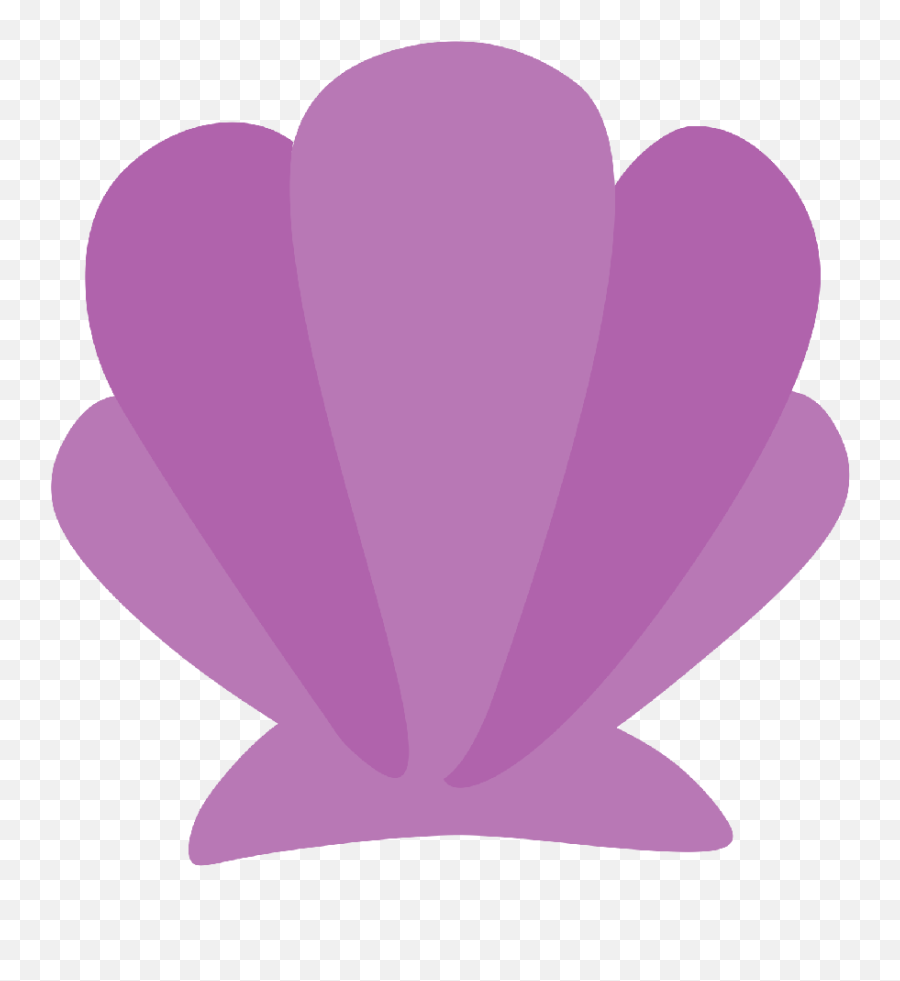 Clam Clipart Mermaid Clam Mermaid - Purple Shell Clipart Emoji,Clam ...