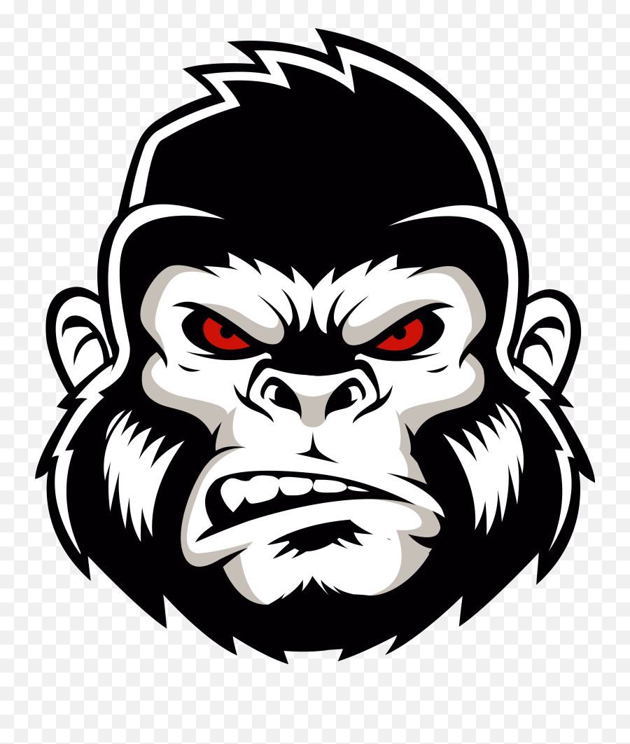 Gorilla Head Drawing - Gorilla Logo Png Emoji,Gorilla Emoji