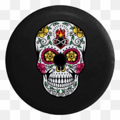 2018 - 2019 Jeep Wrangler Jl Spare Tire Cover Tire Cover Sugar Skulls Emoji,Dead Rose Emoji