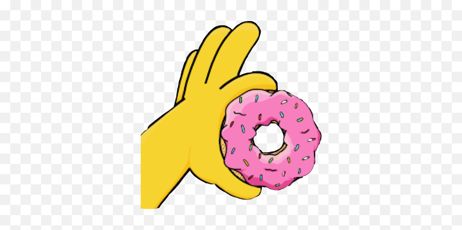 Donut Gotem Got Em Ok Okay Simpsons The Simpson Frostin - Clip Art Emoji,Okay Emoji Meme