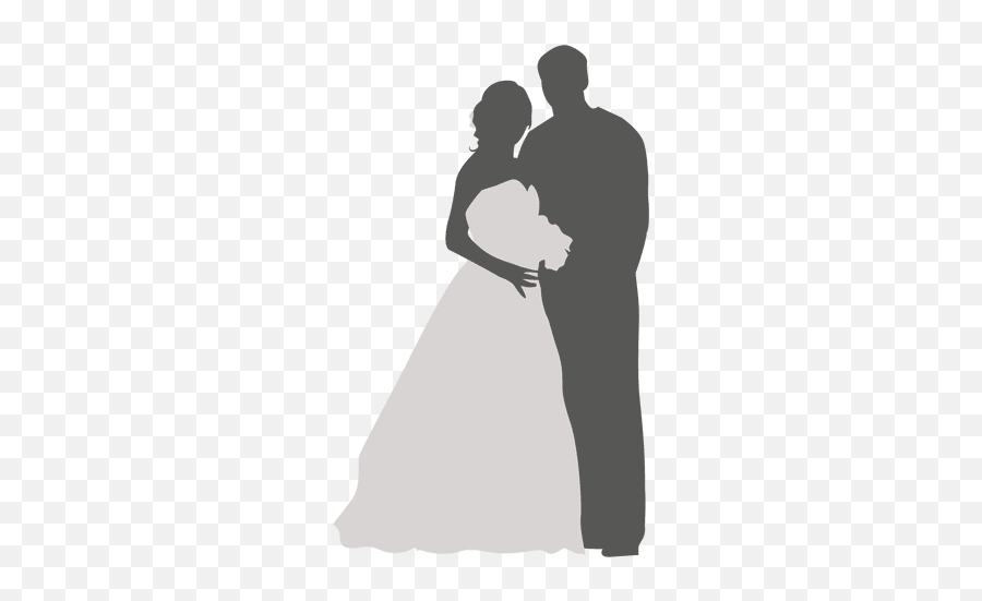 Bride Groom Romancing Silhouette 2 - Transparent Png U0026 Svg Transparent Bride And Groom Png Emoji,Bride And Groom Emoji