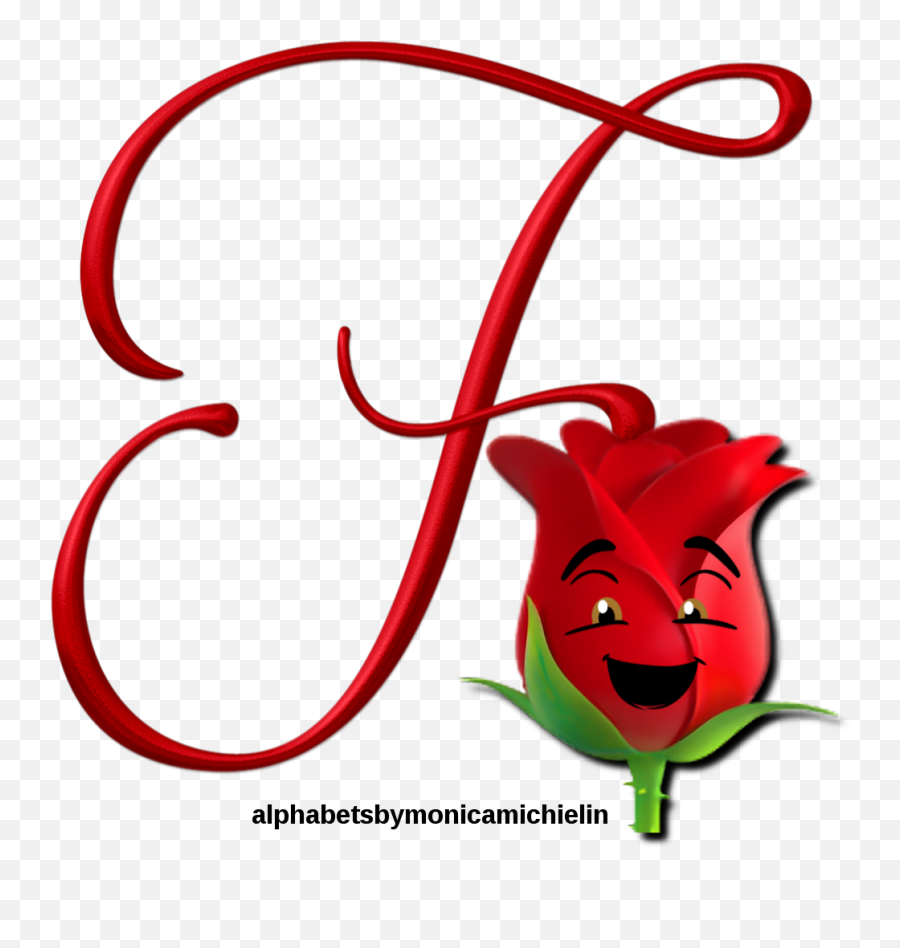 Monica Michielin Alphabets Rose Smile Emoticon Emoji - Happy,Thanks Emoticon