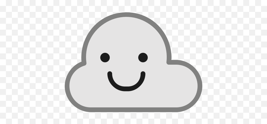 Cloud Cloudy Emoticon Smile Smiley - Cloud With Smile Outline Emoji,Clouds Emoji