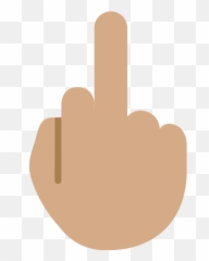 Twemoji2 1f595 - Brown Middle Finger Emoji