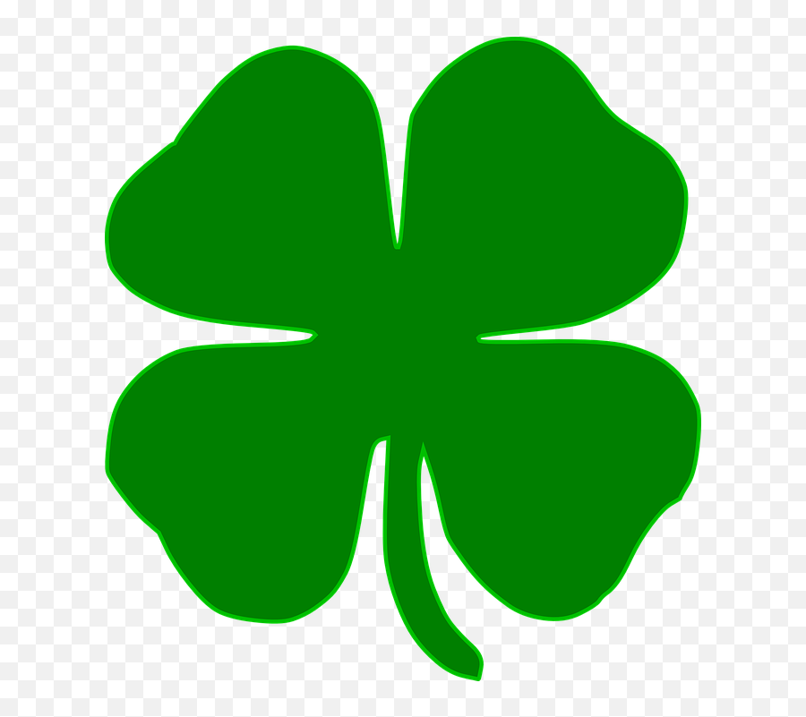 Shamrock Clover Irish Four - 4 Leaf Clover Clip Art Emoji,Four Leaf Clover Emoji
