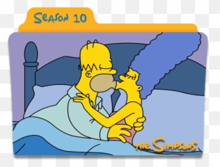 The Simpsons Season 10 Icon - Marge And Homer Kiss Emoji,The Simpsons Emoji