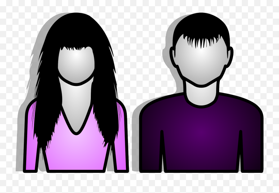Pair Female Male Love Brother - Male And Female Clipart Emoji,Brother And Sister Emoji