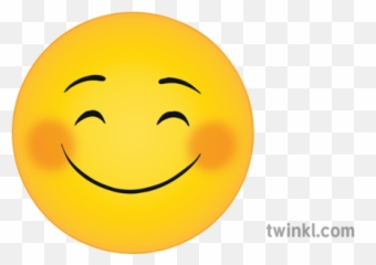 Blush Happy Smile Emoji Emoticon Ks3 Ks4 Illustration - Smiley