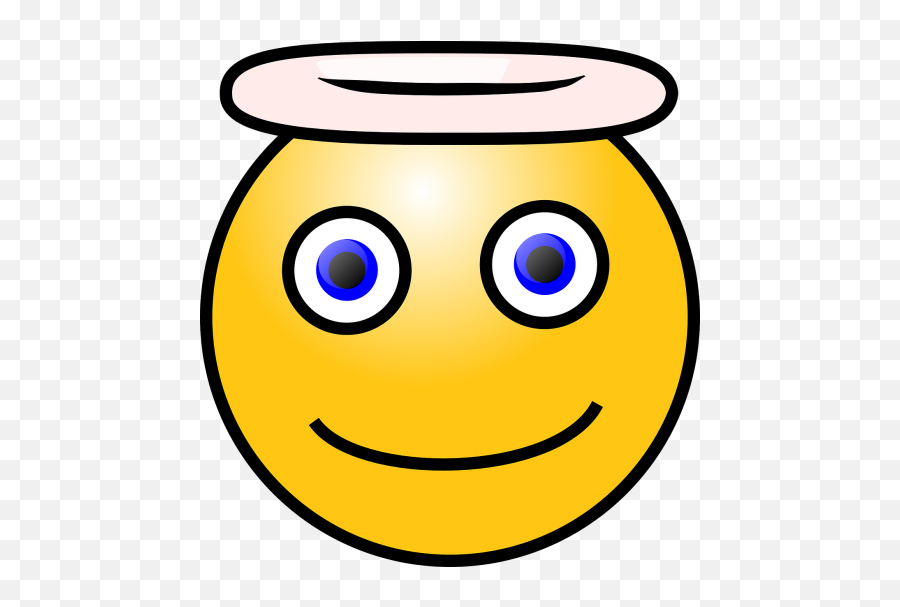 Smiley Angel Symbol Emotions - Questioning Face Clipart Emoji,Innocent Face Emoticon