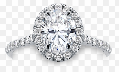French Cut Halo Setting For Oval In 14k - Rose Gold And White Gold Oval Engagement Rings Emoji,Ring Emojis
