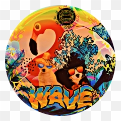 Wave Surf Surfsup Flamingo Supdog - Inflatable Emoji,Surfs Up Emoji