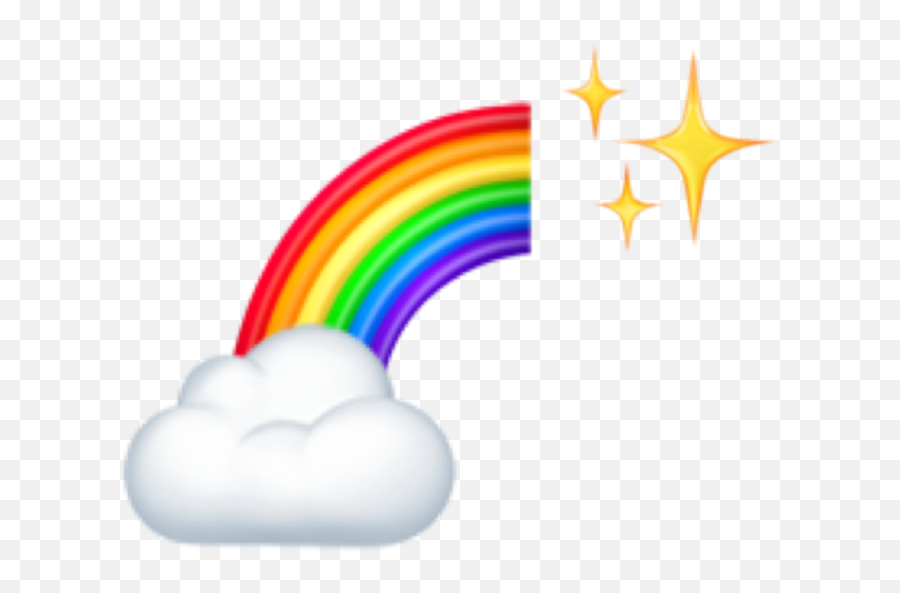 Rainbow Clouds Emoji Sticker Freetoedit - Graphic Design,Clouds Emoji