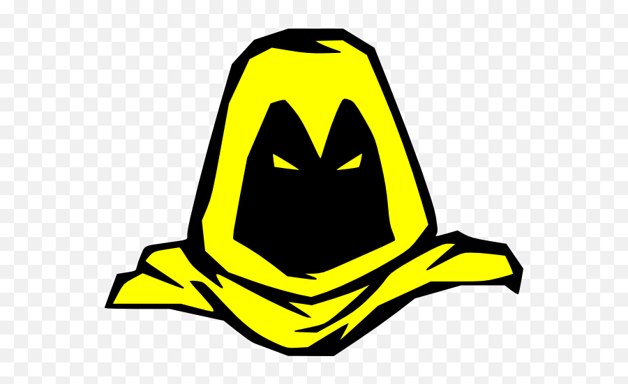 Scared Face Clipart - Cartoon Man In Hood Emoji,Scary Face Emoticon