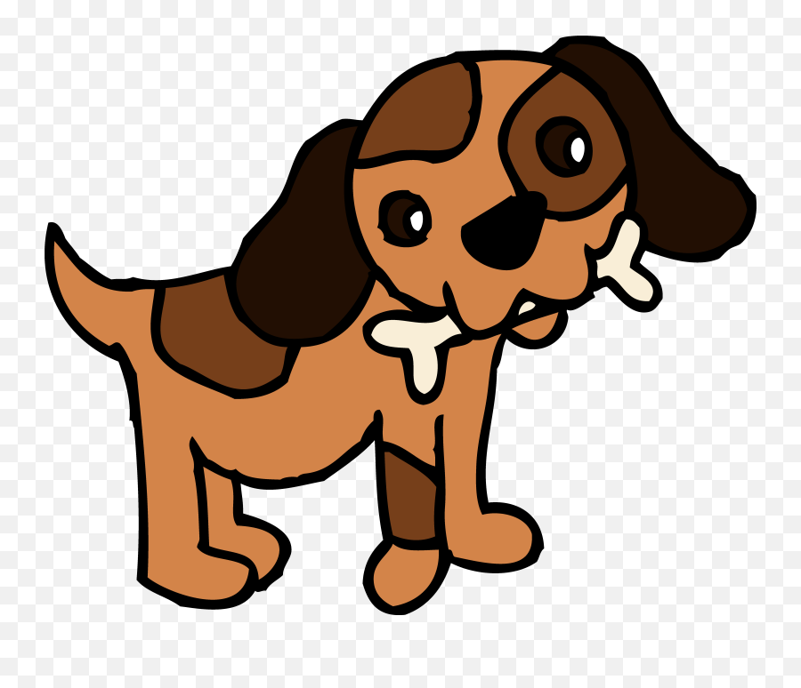 Pitbull Clipart Transparent Background - Dog With Bone Clip Art Emoji,Pitbull Emoji