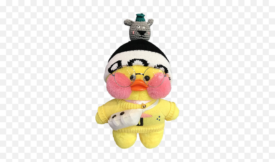 Hot Girl Ins Net Red Emoji Bag Cute Duck Plush Toy Cafe - Mimi Stuffed Toy,Emoji Gram