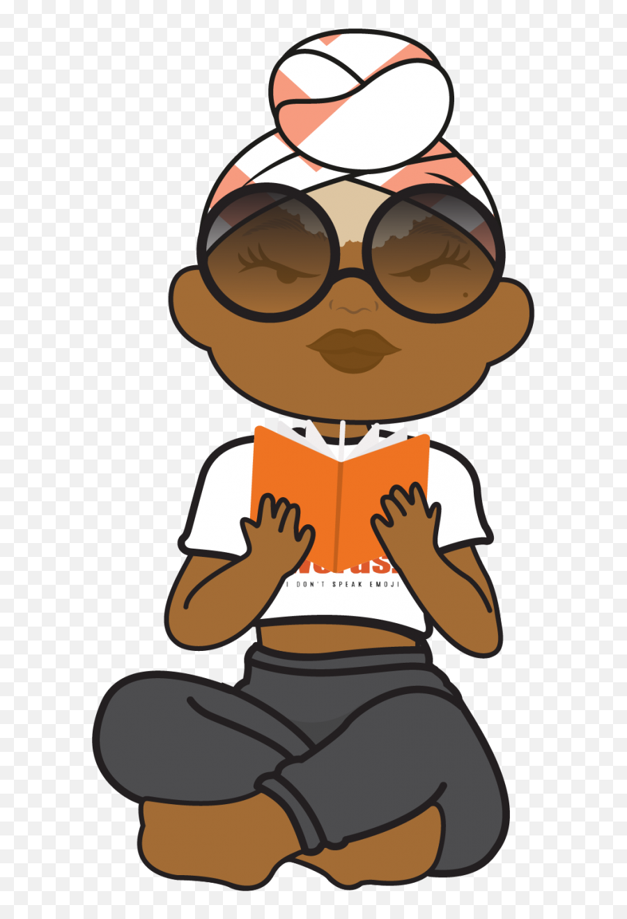 Black Girl Reading - Melaninterest Melaninterest Kneeling Emoji,Pisces Emoji
