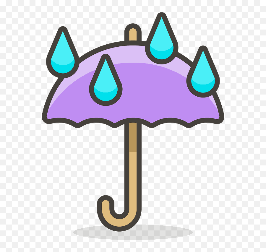 Umbrella With Rain Drops Emoji Clipart - Umbrella Emoji Png Transparent,Raindrop Emoji