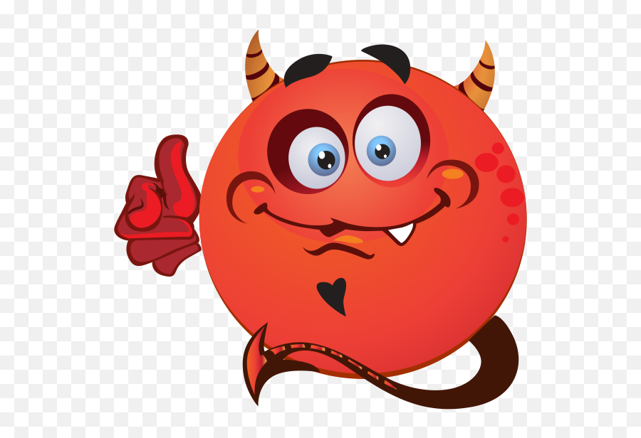 Devil Emoji Decal - Naughty Emoticon,Smiling Devil Emoji