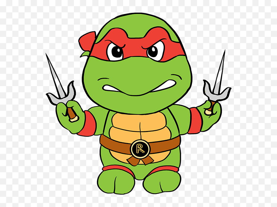 How To Draw Raphael From Teenage Mutant Ninja Turtles - Ninja Turtles Easy Drawing Emoji,Ninja Turtles Emoji