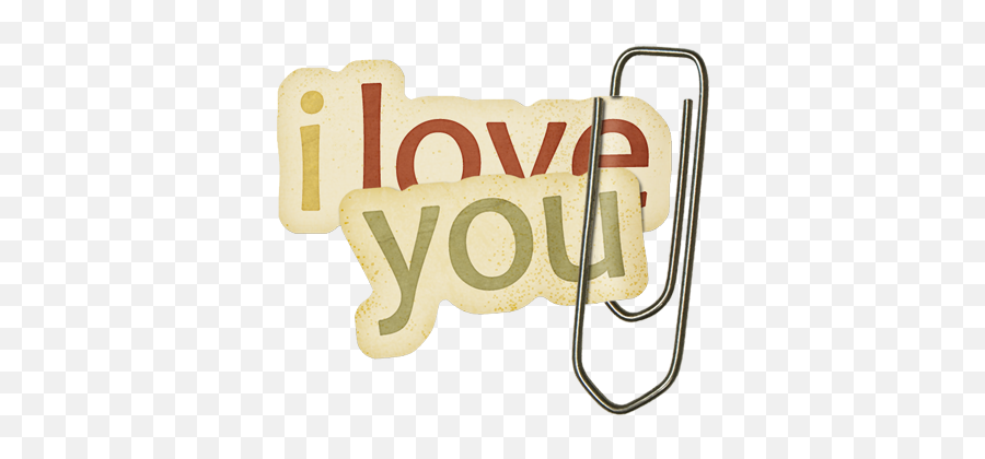 Wordaet Paperclip Iloveyou Freetoedit - Calligraphy Emoji,Paperclip Emoji