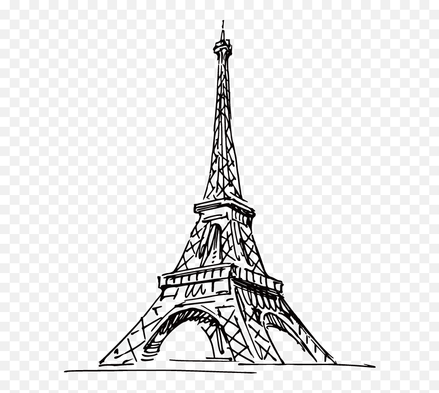 Eiffel Tower Tokyo Tower Drawing - Drawing Of Paris Tower Emoji,Eiffel Tower Emoticon