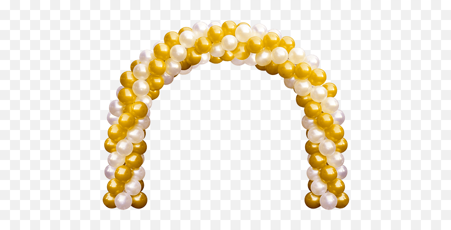 Arch Balloon Balloons White Gold - Balloon Arch Emoji,Emoji Balloon Arch