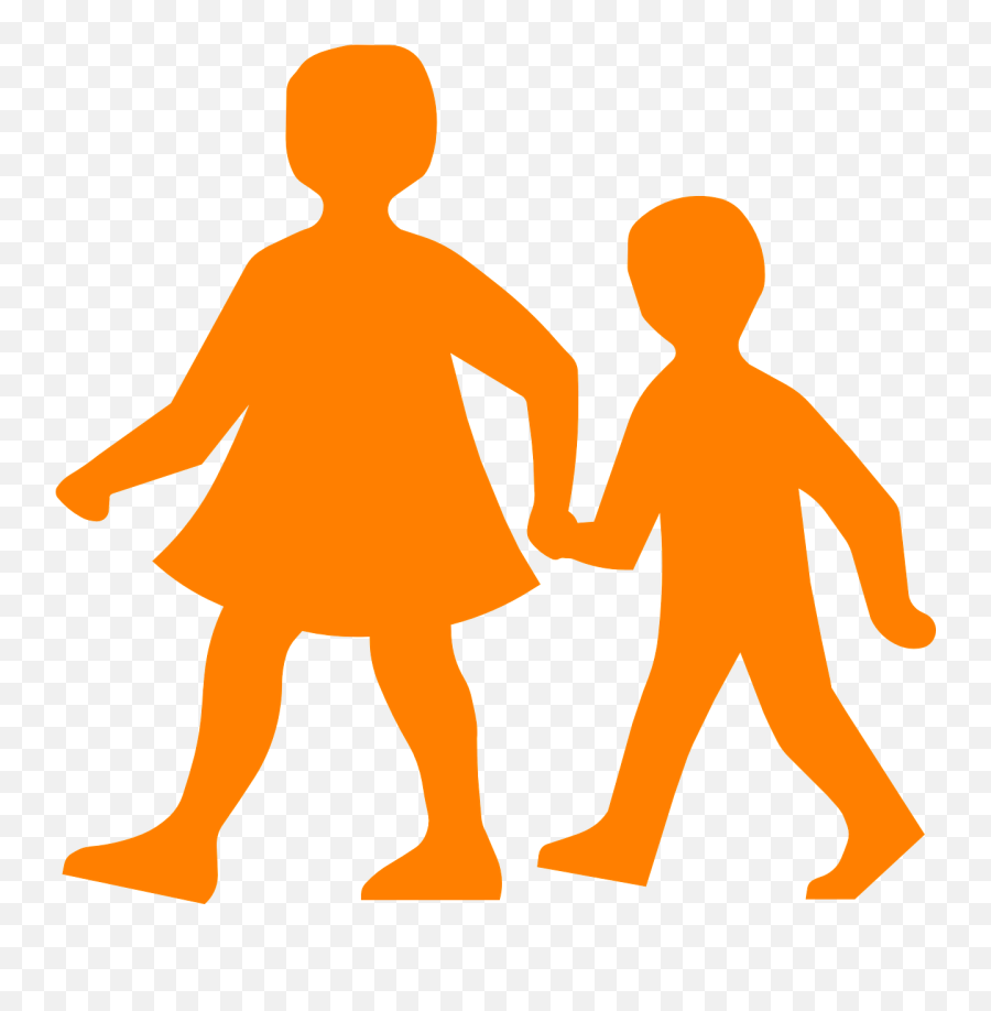 Children Brother Sister Holding Hand - Children Walking Clip Art Emoji,Brother And Sister Emoji