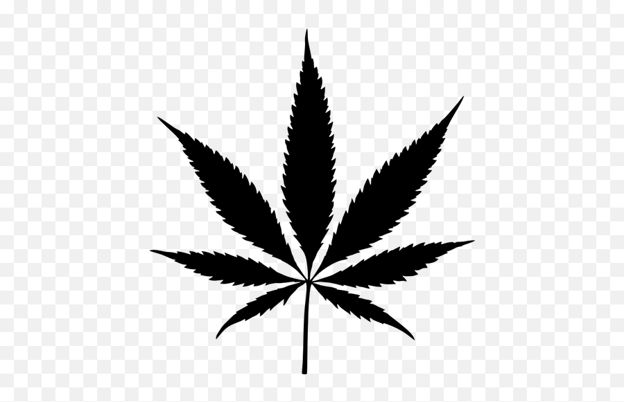 Marihuana - Marijuana Leaf Silhouette Emoji,Dj Emoji